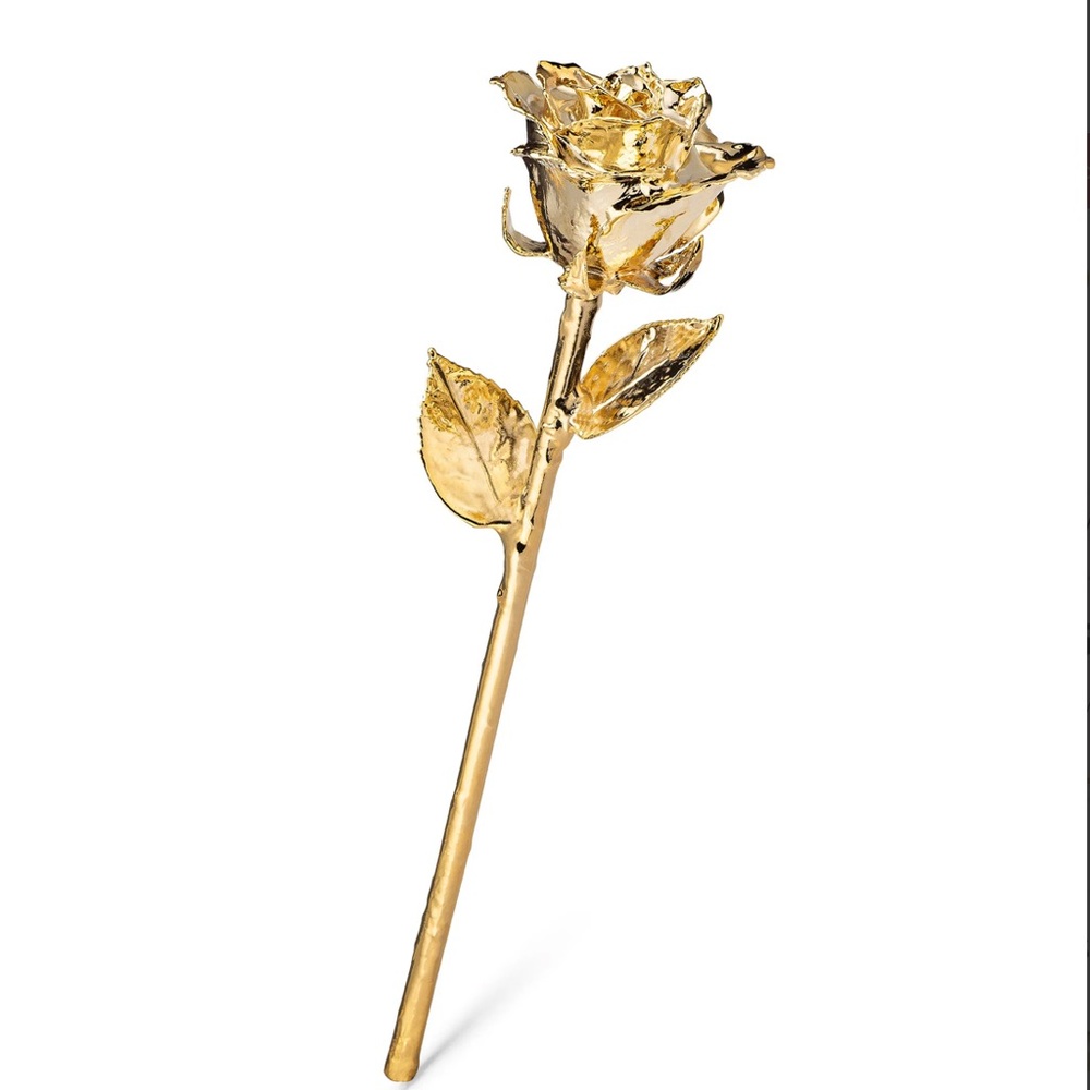 Two 24k Gold Dipped Roses (2) - image 1